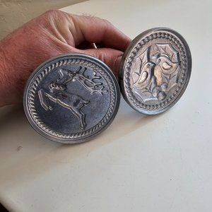 Vintage holiday cookie stamp pair